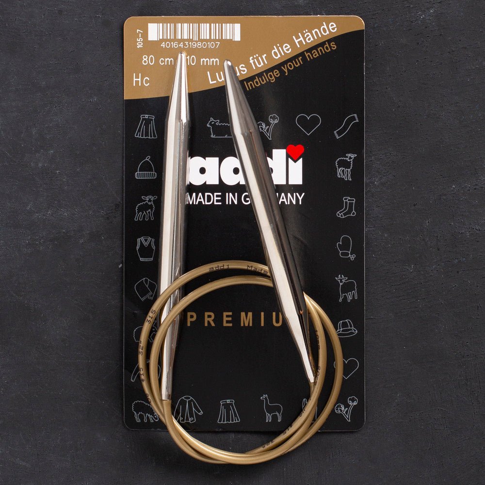 Addi 10mm 80cm Klasik Misinalı Şiş- 105-7 - Hobium